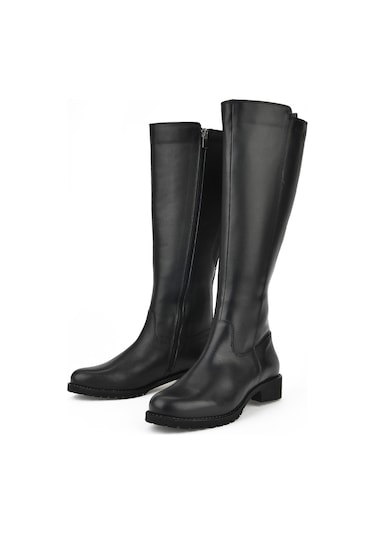 Ziya, Kadın Hakiki Deri Çizme 13319z8011 Siyah