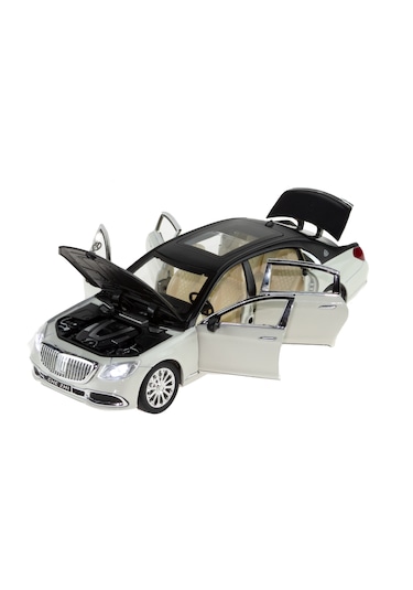 1:24 Ölçek Die-cast Model Metal Araba Süper Sedan Siyah Işıklı