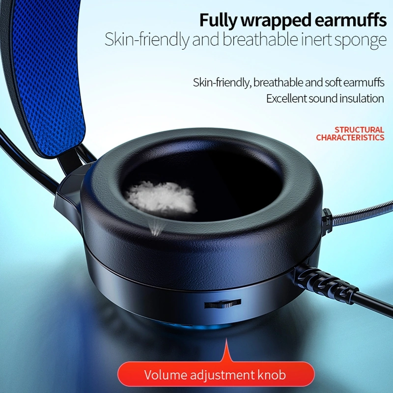 Sones Yındıao Q7 Renkli Işık Bilgisayar Kablolu Kulaklık Usb Oyun Kulaklığı Çift 3,5 Mm + Usb Siyah