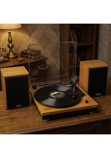 Midex Mtx-450 Nostaljik Pikap Plak Çalar Ekstra Hoparlörlü Bluetooth 1 Adet