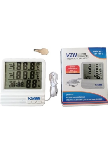 Vzn Dijital Termometre Masa Saati