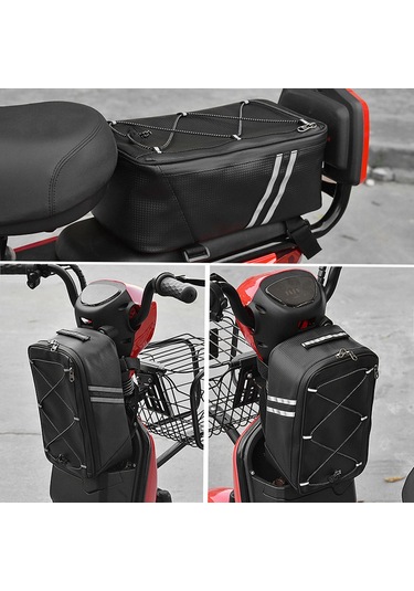 Jeemson 7l Bisiklet Çantası - Yağmurluklu, Ergonomik Tasarım, Siyah Pu Çok Renkli