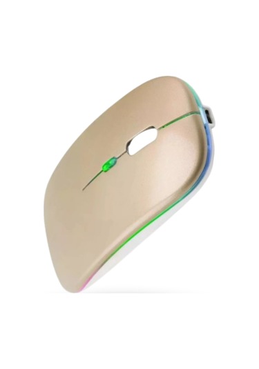 Büro Ev Ofis Bilgisayarı İçin Rgb Golden Şarjlı Kablosuz Mouse Diğer