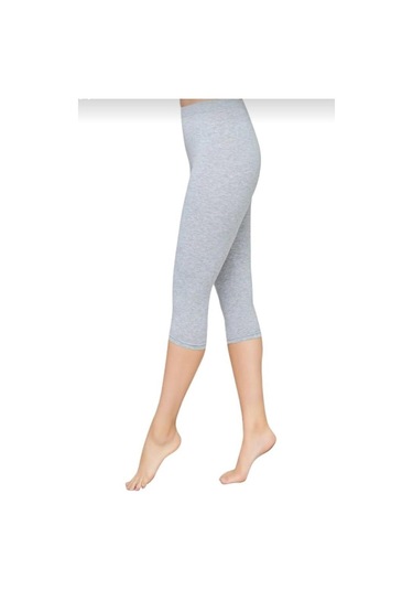 Kota Bayan Büyük Kapri Tayt Büyük Beden Dizaltı Tayt 4005 Beyaz