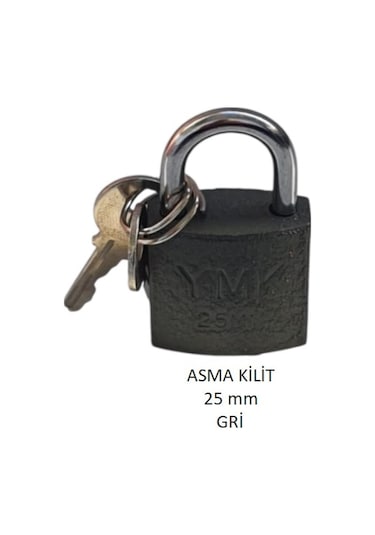 Adilon Asma Kilit, 25 Mm Gri
