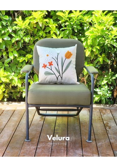 Dekoratif Kırlent & Pinterest Kırlent & Keten Kumaş - Nakış İşleme & A5 Su Yeşili