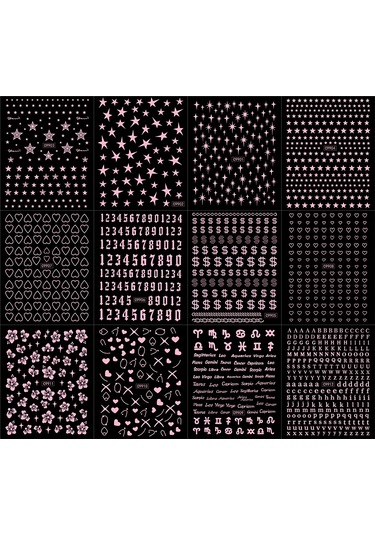 6 Adet/takım Parlak Yansıtıcı Tırnak Etiket Altın Gümüş Aurora Dalga Hatları 3d Kendinden Yapışkanlı Nail Art Çıkartması Tasarım Manikür Aracı Teal Renk