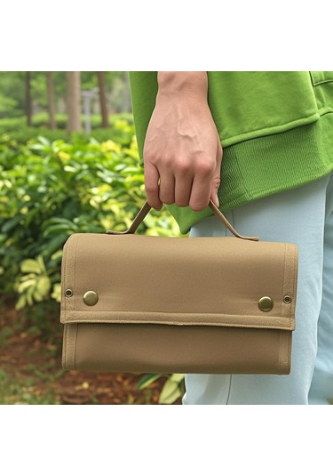 Symbee Kamp Ve Barbekü İçin Kanvas Çantalı 10 Adet Pet Baharat Şişesi Seti - Siyah Taşınabilir Dışarıda Pişirme Aleti Çok Renkli