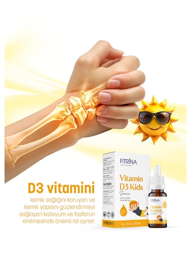 Fıtrina Vitamin D3 Kids Damla 20 Ml