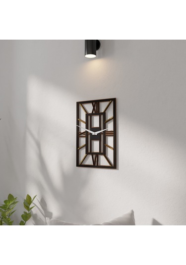 Minimalist Tasarımlı Ahşap Duvar Saati Gümüş