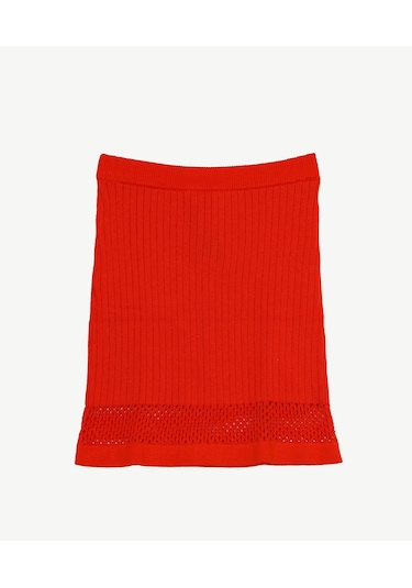 Yargıcı Triko Etek Turuncu