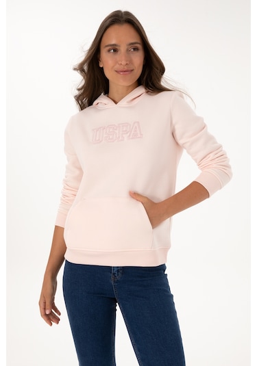 U.S. Polo Assn. Kadın Açık Pembe Şardonlu Kapüşonlu Basic Sweatshirt 50313566-VR078 U.S. Polo Assn. Kadın Açık Pembe Şardonlu Kapüşonlu Basic Sweatshirt 50313566-VR078