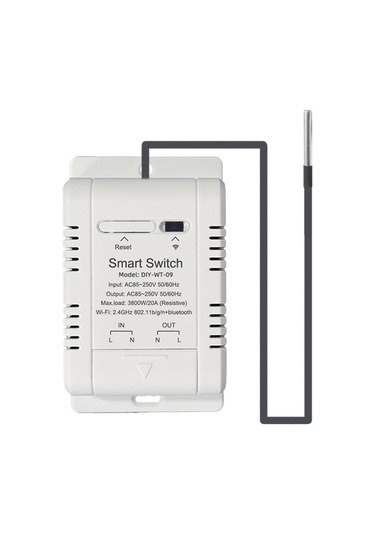 Akıllı Sıcaklık Kontrol Cihazı 20a - 2m Sensörlü Wifi Uzaktan Kumanda, Zamanlama, Alexa/google Desteği, Veri İzleme