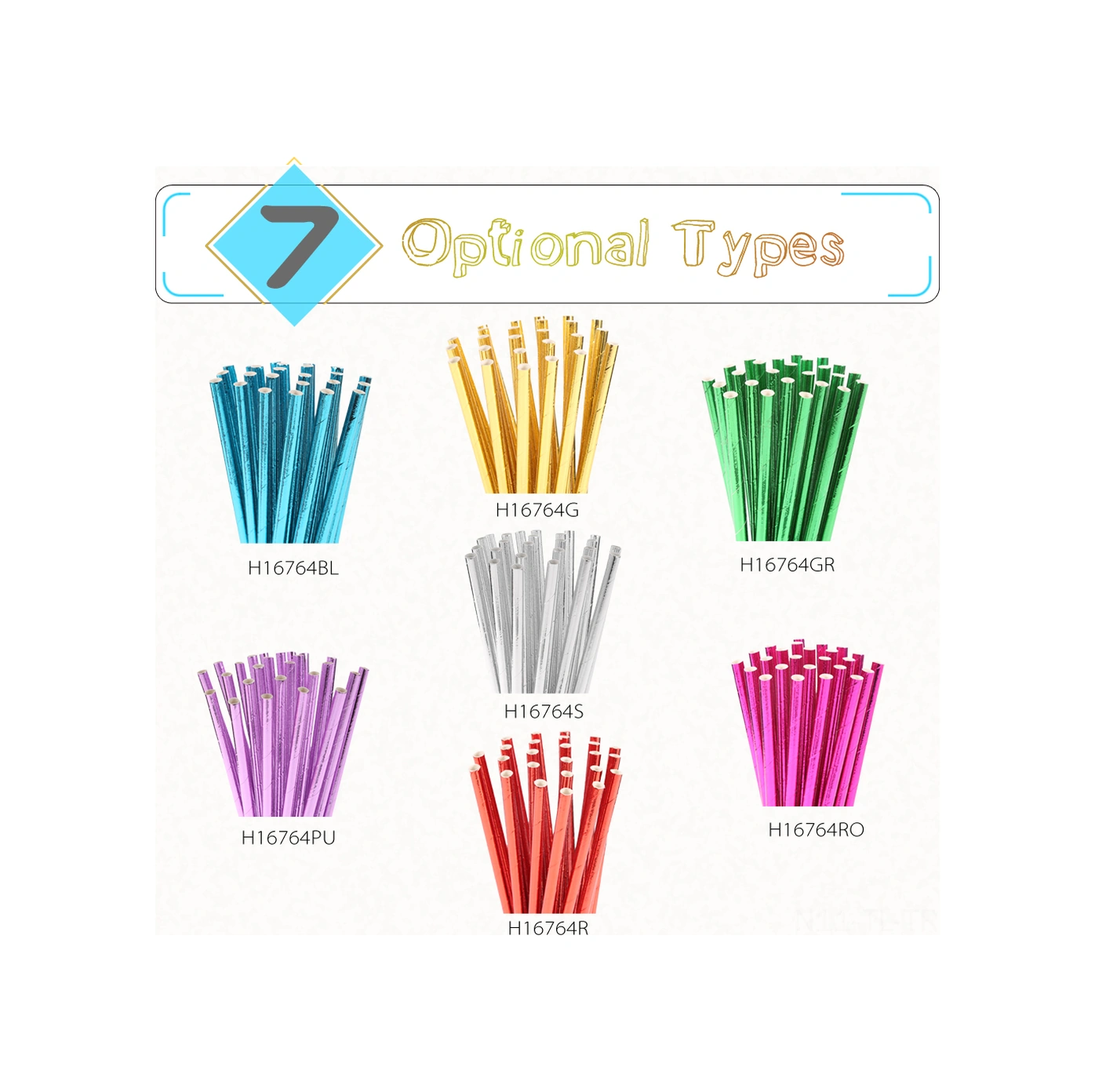 Hombey Gümüş Renkli 100'lü Paket, Yiyecek Dereceli, Çevre Dost, Sert Ve Hafif, Nikah, Parti, Banket Dekorasyonu İçin Altın Folyo Kağıt Pipetler