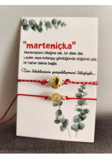 Marteniçka Sitrin Taşı Ve Seramik Boncuklu Bileklik Çok Renkli