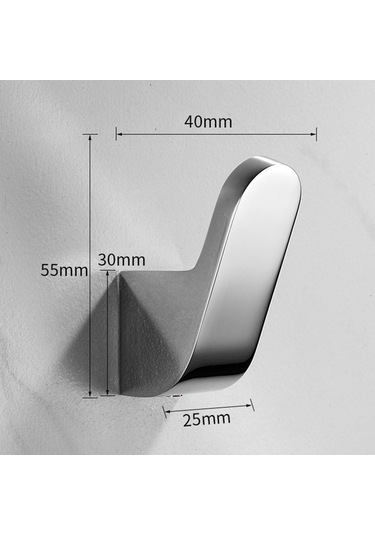 Dancemonkey Cbtx 1 Adet Banyo Havlusu Kancası - Duvara Monte Pirinç Kanca, Gümüş Renk, Mutfak & Banyo İçin Gümüş