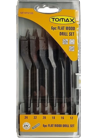 Yaprak Ahşap Matkap Ucu Takımı 12-24 Mm - 6 Parçalı