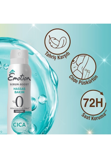 Serum Boost Cıca Hassas Bakım Kadın Sprey Deodorant Alüminyum&alkol İçermez 150 Ml