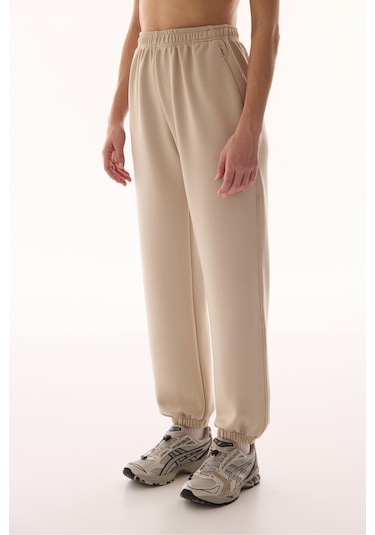 Penti Bej Silky Feel Fermuarlı Jogger Pantolon