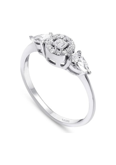 Keops Pırlanta Damla Kesim Pırlanta Fantezi Yüzük