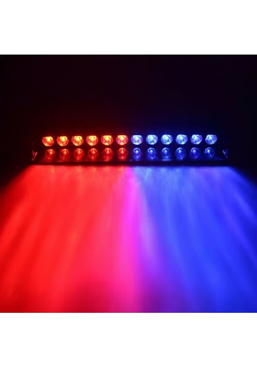 S12 Vantuzlu İkaz Lambası 12 Modlu Mavi Kırmızı Led Acil Uyarı Işığı