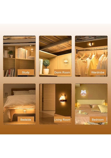 Led'li Gece Lambası, Gece Lambası, Gece Lambası, Taşınabilir Usb Şarj Edilebilir Gece Lambası