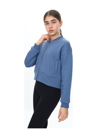 Toontoy Kız Çocuk Hırka İndigo