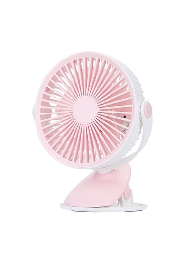 Usb Klip Fan F15 Yedi İnç Küçük Fan Öğrenci Yurt Elektrik Fan Renk: Pembe, Boyut: 200x133x170mm