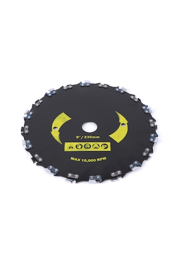 Maiyame Yüksek Karbon Çelik Kesici Blat - 230mm/9 İnç, 25mm Çap, Ot, Çalı, Bambu Kesimi İçin Makineler İçin Değiştirme Parçası