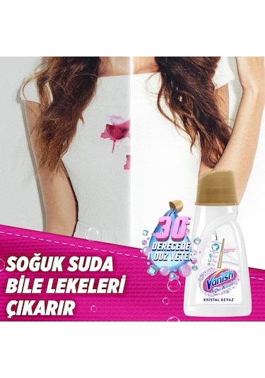 Vanish Oxi Action Kristal Beyaz Deterjan ve Leke Çıkarıcı Sıvı 2000ml