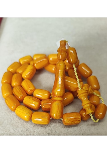 Çubuk Katalin Mışmışi Sarı Ful Hareli Dik Damar Tesbih