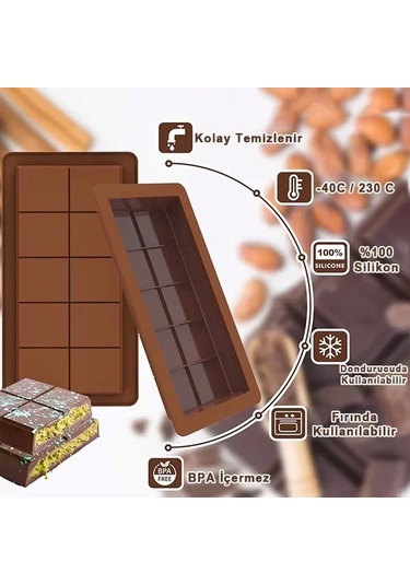 Dubai Çikolatası Kalıbı Çikolata Kalıbı Bpa Free Çok Renkli