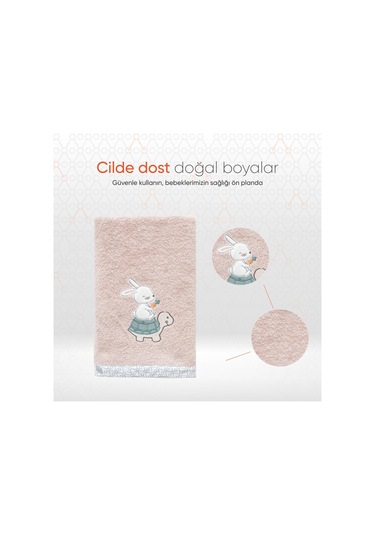 Gezenbebe Hero Nakışlı Bebek Çocuk Banyo Havlusu 70x140 Pembe