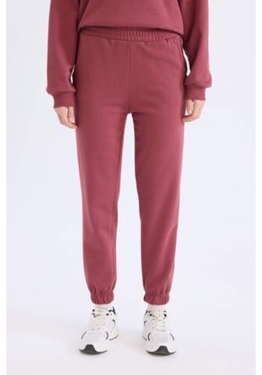 Defacto Regular Fit 2li Takım Kalın Bisiklet Yaka Sweatshirt Esnek Belli Jogger Eşofman Altı D8022axnsbr26 Bordo