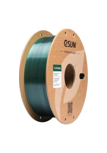 Esun Silk Pla+ Filament Çift Renk Siyah-yeşil
