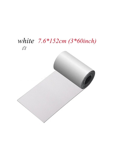 Kalınlaşmış Kendinden Yapışkanlı Deri Tamir Mobilya Masa Kanepe Araba Koltuğu White L