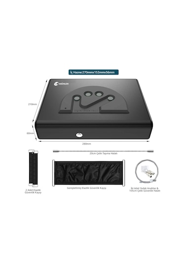 Mühlen Gunsafe 15D Dijital Şifreli Taşınabilir Çelik Silah Kasası