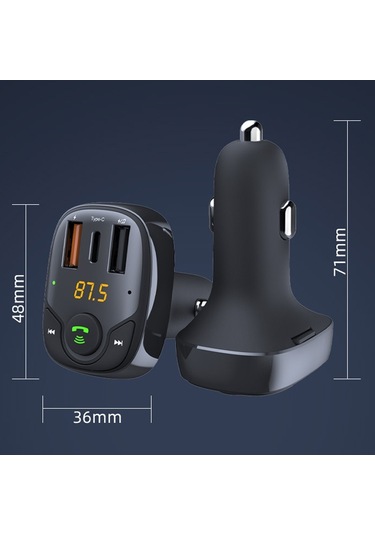36w Araba Bluetooth Mp3 Çalar Fm Verici Çok Fonksiyonlu Araç Şarj Cihazı, Model: S-15pd