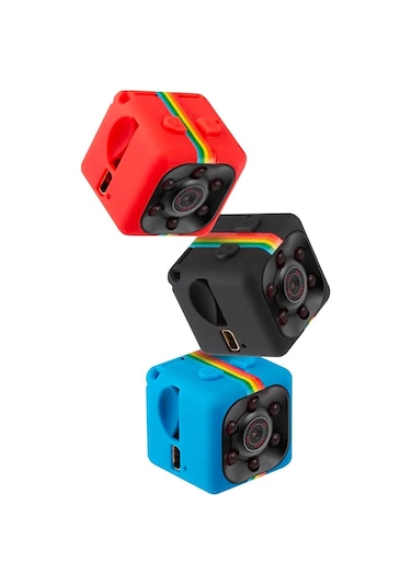 Suofeng Küçük Hareket Kamerası Sq11 - 1080p Full Hd, Geniş Açı, Hareket Algılama, 100 Dakika Pil Ömrü Kırmızı