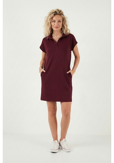 Lela Bayan Elbise 5866153 Bordo Bordo