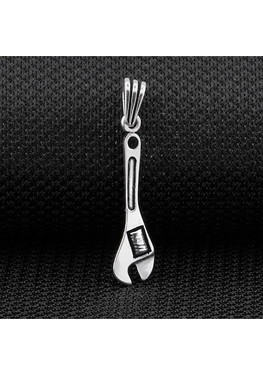 İngiliz Tamir Anahtarı Tasarımlı 925 Ayar Gümüş Kolye