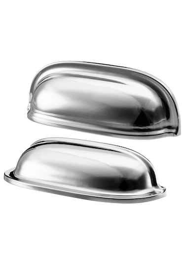 Ikea Eneryda Kulp, Krom Kaplama Ve Siyah 89 Mm, 2 Adet Krom