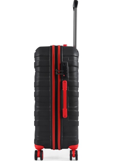 Ççs Nc-092 Abs Orta Boy Valiz Siyah-kırmızı Siyah - Kırmızı