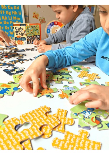 Doerkids Kediler Ve Köpekler 2'Li Puzzle 2 X 24 Parça