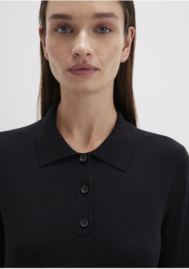 Mavi - Siyah Triko Polo 1710712-900 Siyah