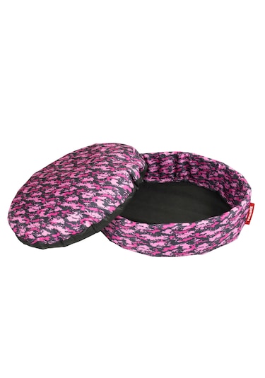 Xpermate Sünger Simit Küçük Irk Köpek Kedi Yatağı 55 Cm Kamuflaj