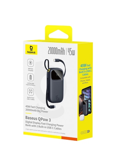Baseus Enerfill Fc31 20000 Mah 45w Powerbank - Siyah Rrc9bsu0029 Renkli