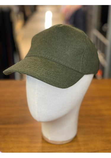 Kaşe Yünlü Kumaş Kışlık Cap Şapka Haki