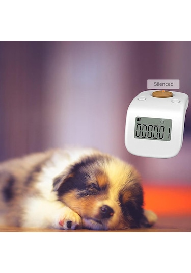 Monyee Usb Şarjlı 6 Kanal Veri Kaydedebilen, Sessiz Tuşlu, Parmak Üzerinde Taşınabilir Elektronik Sayıcı