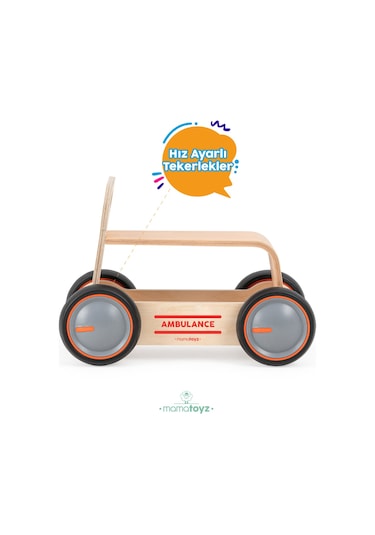 Driveme Wood Ambulans Yürüteç - Bin Sür - Oyuncak Deposu
